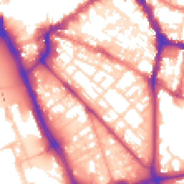 Daytime road noise heatmap for L1 5JJ