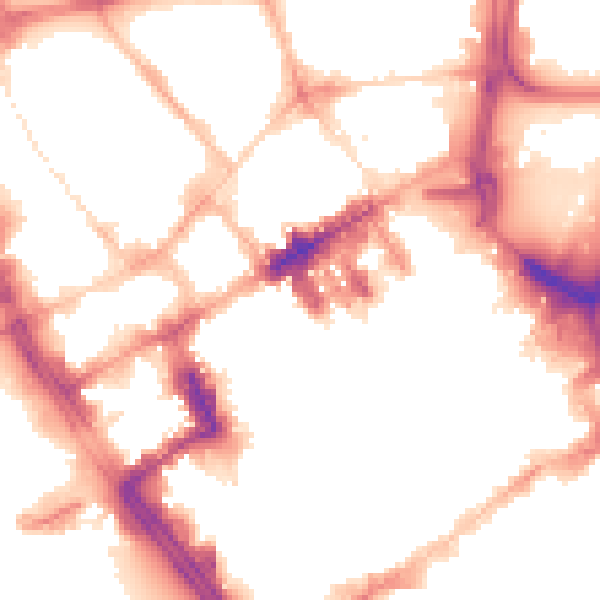 Night-time road noise heatmap for L1 6AF