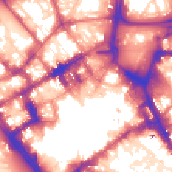 Daytime road noise heatmap for L1 6BW