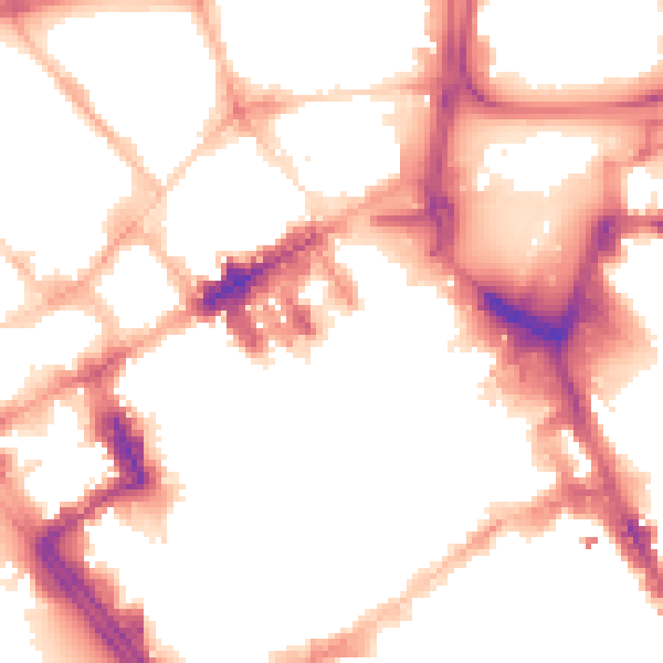 Night-time road noise heatmap for L1 6BX