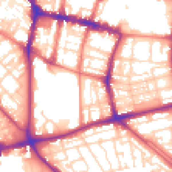 Daytime road noise heatmap for L1 7BG