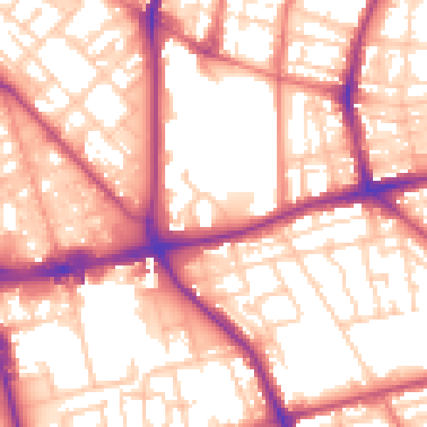 Daytime road noise heatmap for L1 7BP