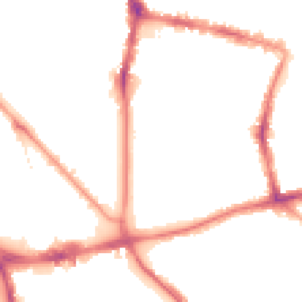 Night-time road noise heatmap for L1 7BR