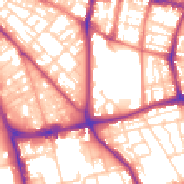 Daytime road noise heatmap for L1 7BS
