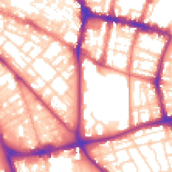 Daytime road noise heatmap for L1 7BT