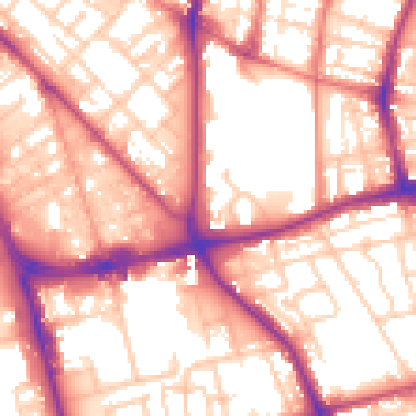 Daytime road noise heatmap for L1 7BX