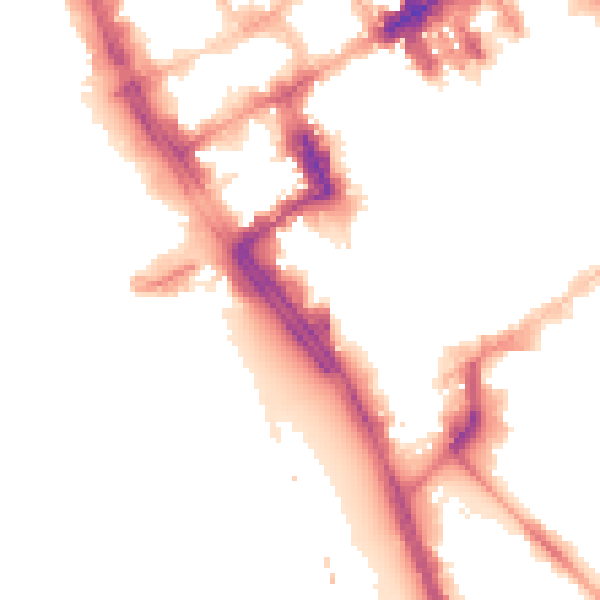 Night-time road noise heatmap for L1 8AR