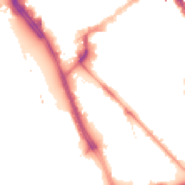 Night-time road noise heatmap for L1 8DL