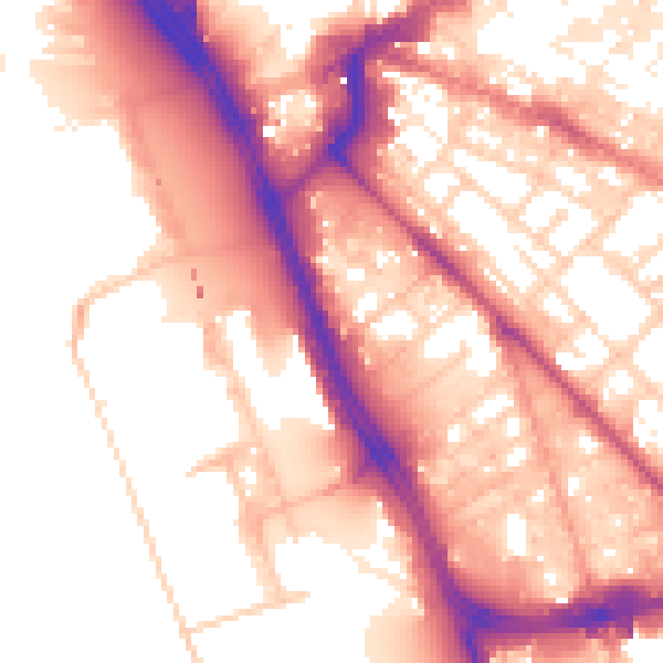 Daytime road noise heatmap for L1 8DN