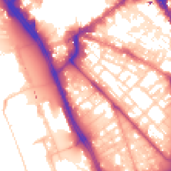 Daytime road noise heatmap for L1 8DP