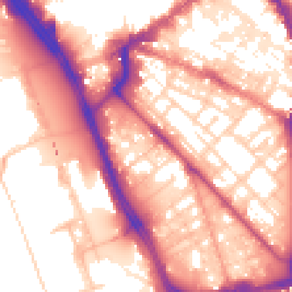 Daytime road noise heatmap for L1 8DS
