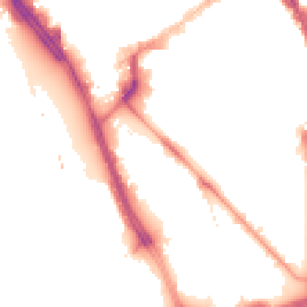 Night-time road noise heatmap for L1 8DT