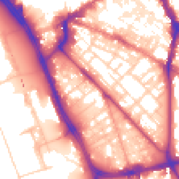 Daytime road noise heatmap for L1 8EF