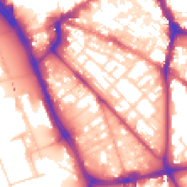 Daytime road noise heatmap for L1 8HG