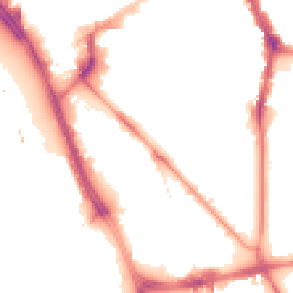 Night-time road noise heatmap for L1 8HG
