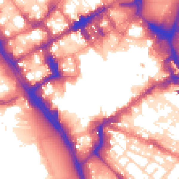 Daytime road noise heatmap for L1 8JQ
