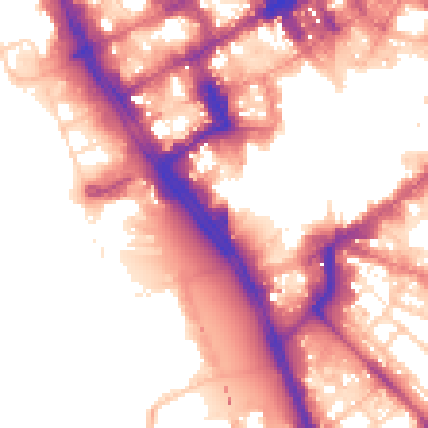 Daytime road noise heatmap for L1 8LP