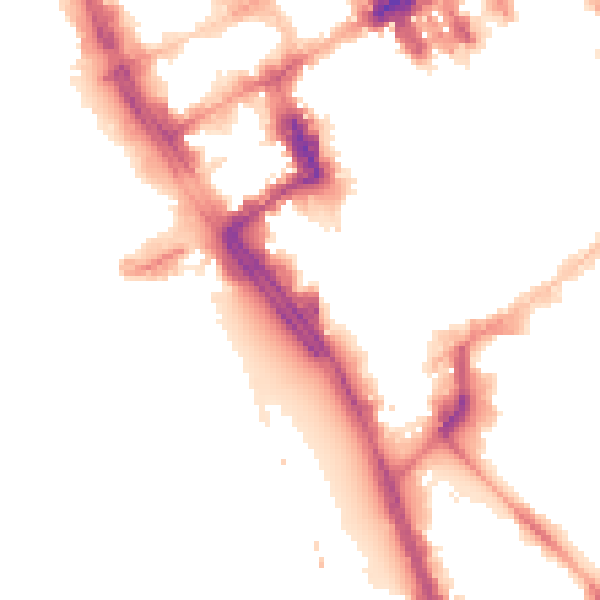 Night-time road noise heatmap for L1 8LP