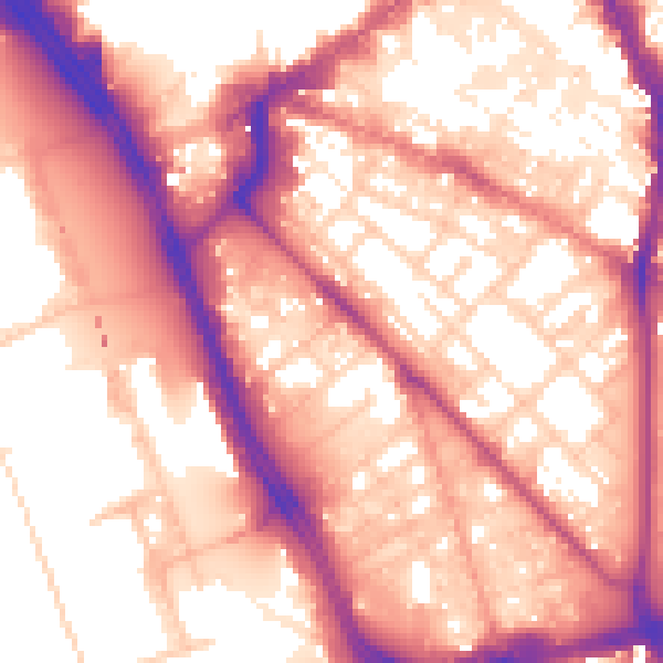 Daytime road noise heatmap for L1 8LU