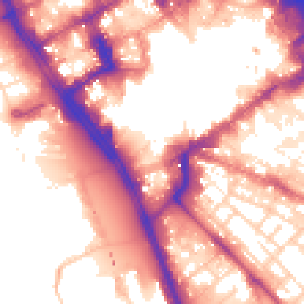 Daytime road noise heatmap for L1 8LZ