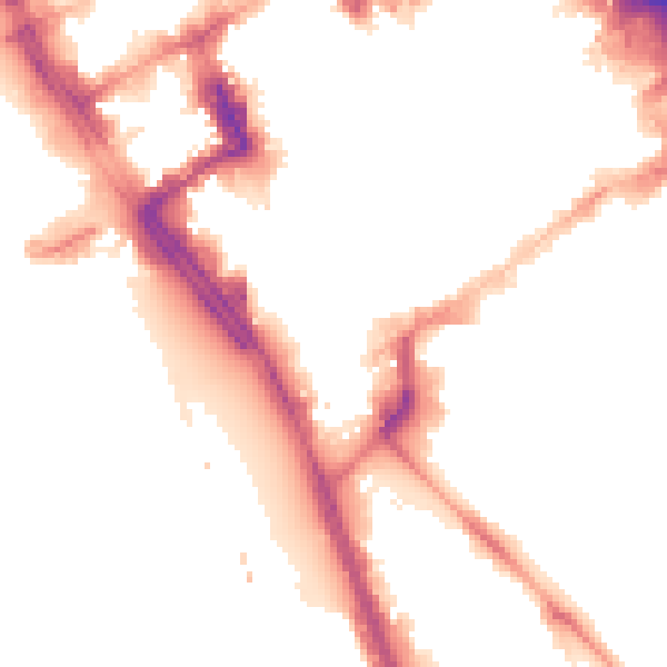 Night-time road noise heatmap for L1 8LZ