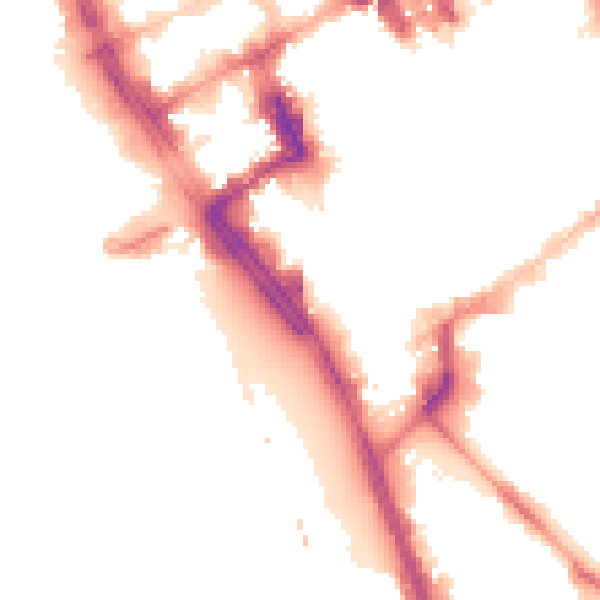 Night-time road noise heatmap for L1 8ND