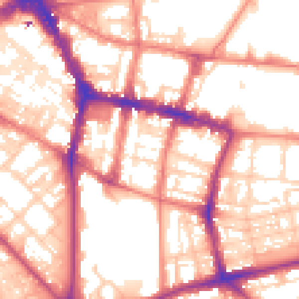 Daytime road noise heatmap for L1 9BB