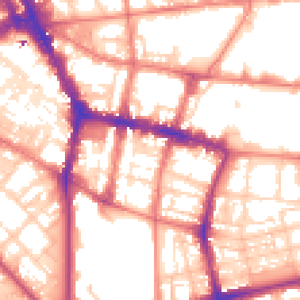 Daytime road noise heatmap for L1 9BG