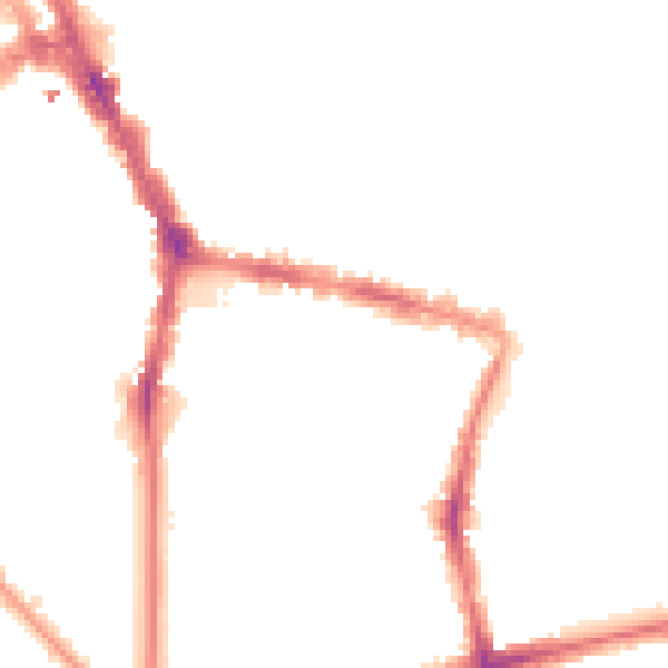 Night-time road noise heatmap for L1 9BG