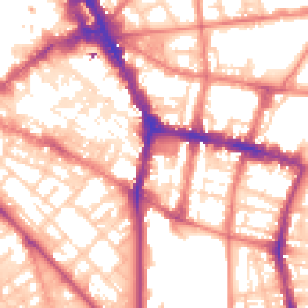 Daytime road noise heatmap for L1 9DN