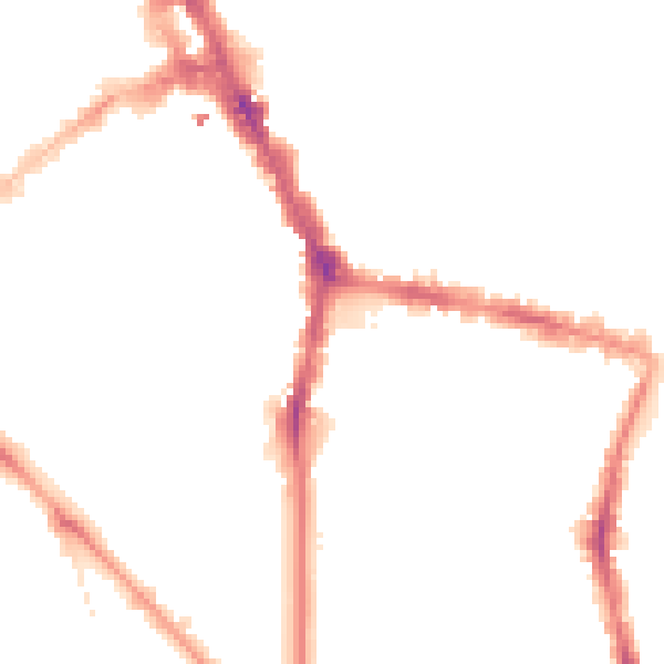 Night-time road noise heatmap for L1 9DN