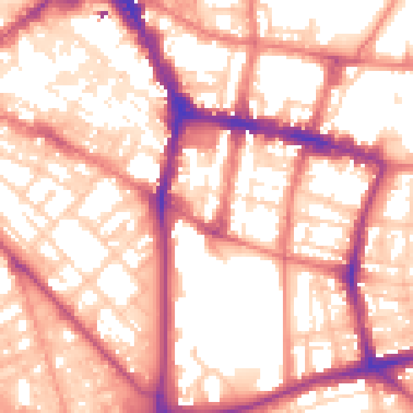 Daytime road noise heatmap for L1 9DP