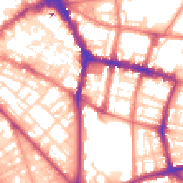 Daytime road noise heatmap for L1 9DS