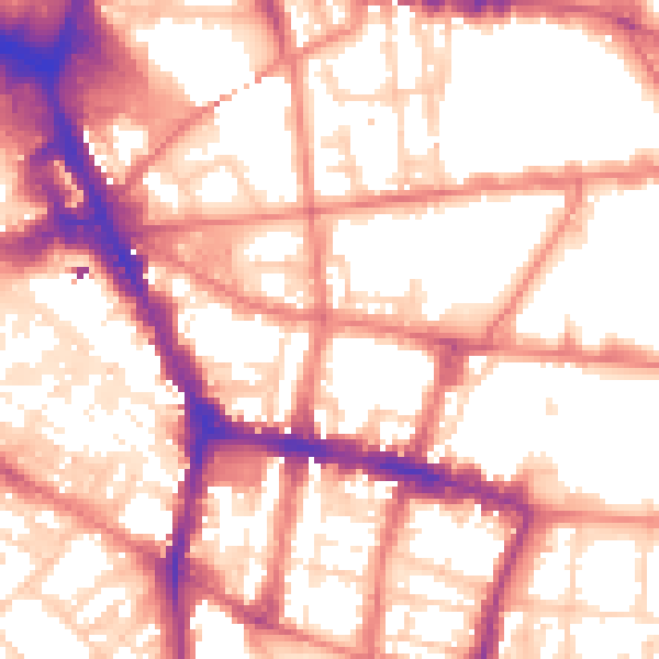 Daytime road noise heatmap for L1 9ED