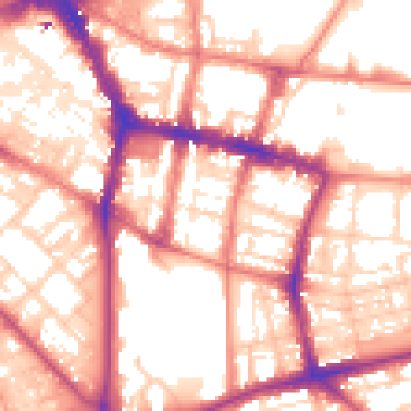 Daytime road noise heatmap for L1 9HD