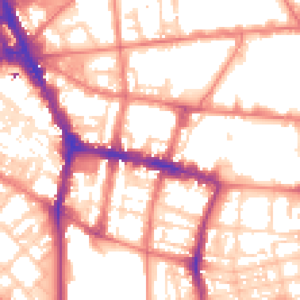 Daytime road noise heatmap for L1 9JG
