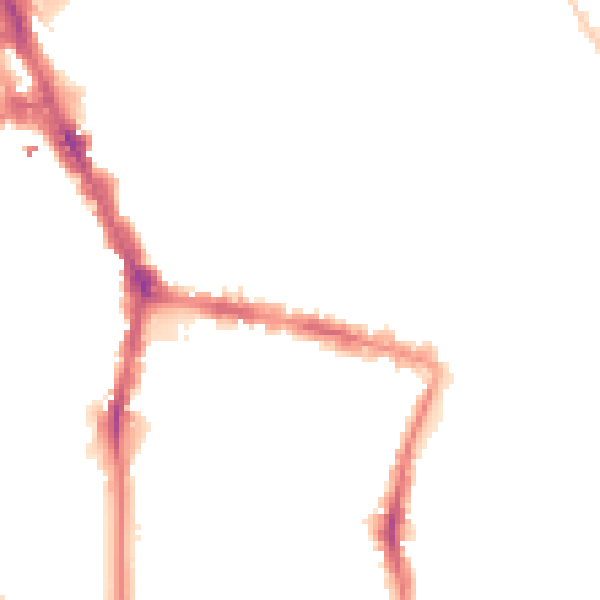 Night-time road noise heatmap for L1 9JG
