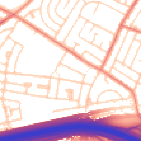 Daytime road noise heatmap for L14 0JU
