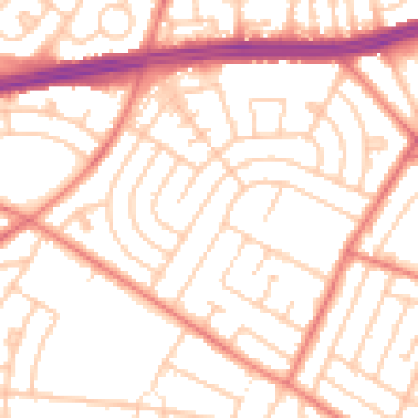 Daytime road noise heatmap for L14 0LP