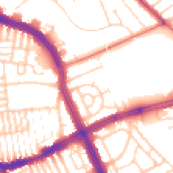 Daytime road noise heatmap for L14 1PG