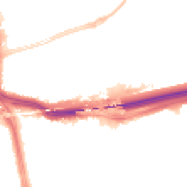 Night-time road noise heatmap for L14 3NA