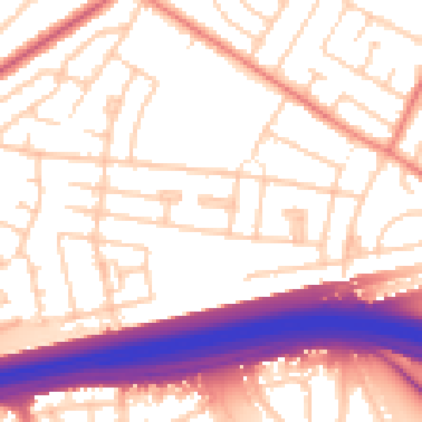 Daytime road noise heatmap for L14 6TA