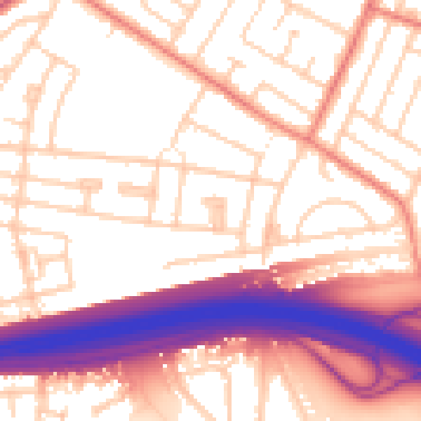 Daytime road noise heatmap for L14 6TP
