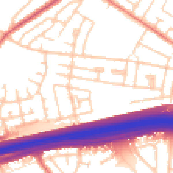 Daytime road noise heatmap for L14 6XA