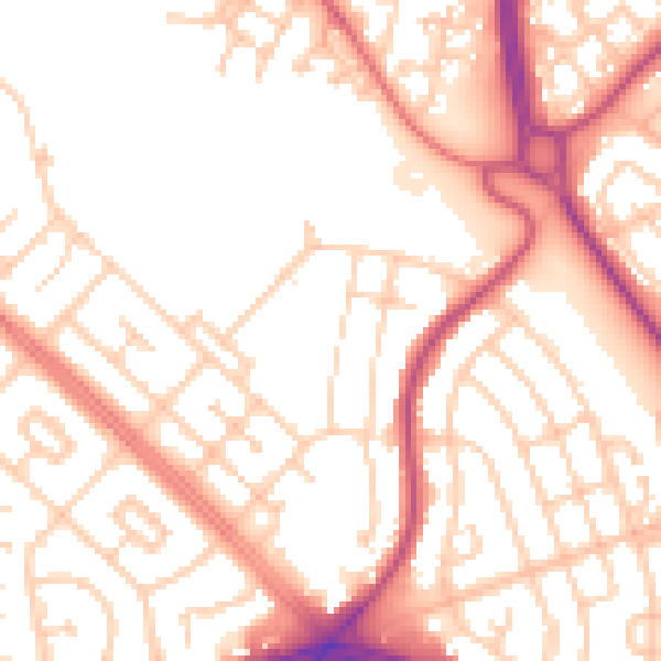 Daytime road noise heatmap for L14 8AD