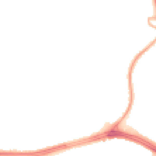 Night-time road noise heatmap for L14 8UE