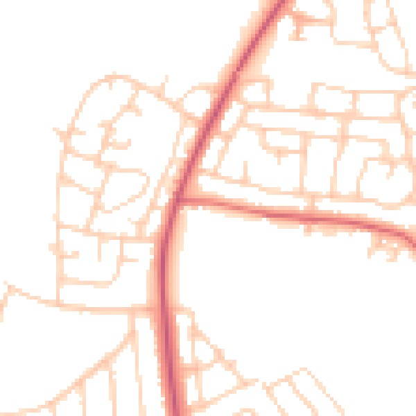 Daytime road noise heatmap for L21 0DD