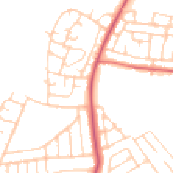 Daytime road noise heatmap for L21 0DF