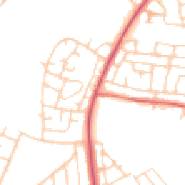 Daytime road noise heatmap for L21 0DG