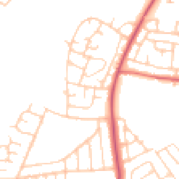 Daytime road noise heatmap for L21 0DN